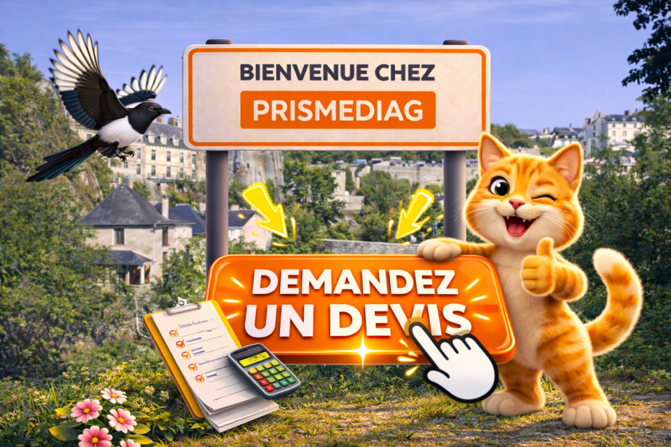 Diagnostics immobiliers - DPE - Thouars Bressuire Saumur Loudun Parthenay Niort Chinon Cholet Mauléon Airvault et alentours - Prismediag